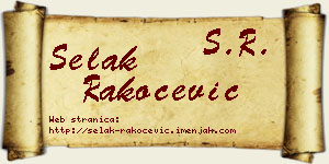 Selak Rakočević vizit kartica